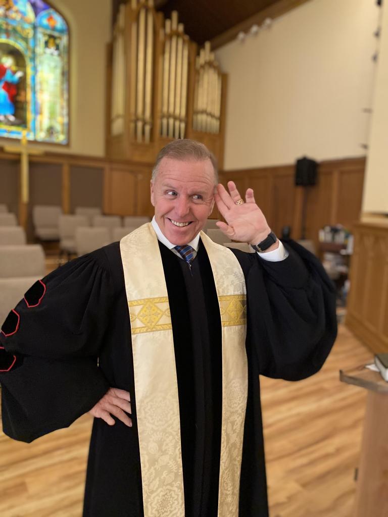 Kevin always has fun while preaching the word of God!