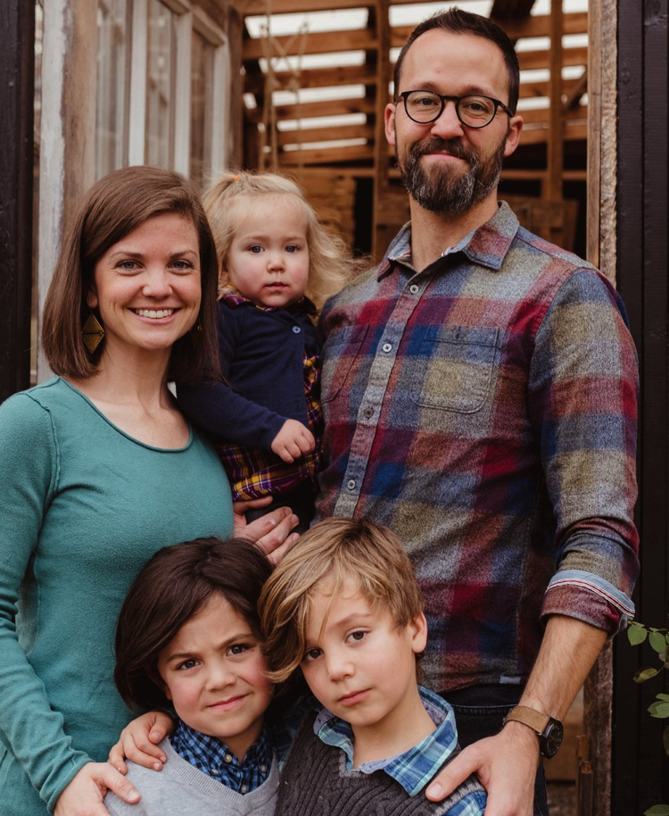 Rector Michael King, Assoc. Rector Hannah King, and family