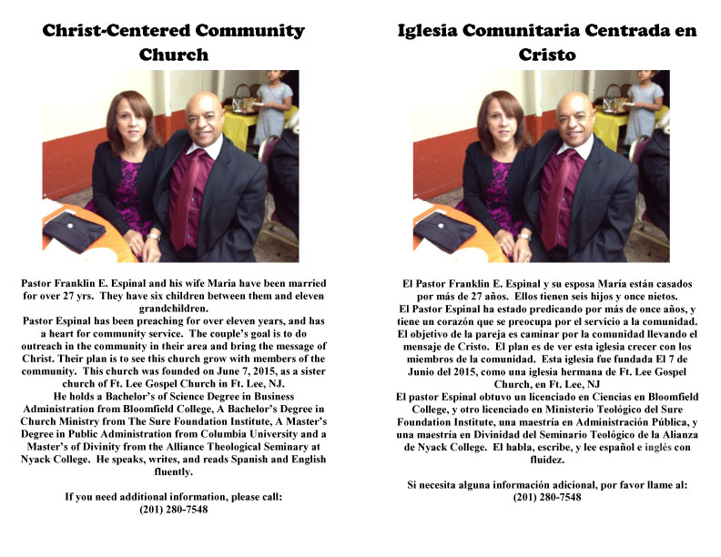 Pastor's Message and information