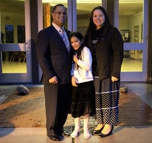 Pastor Nemaia Faletogo, daughter LaLa, and wife Candice