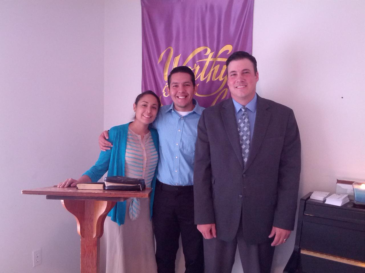 Pastor with a young married couple