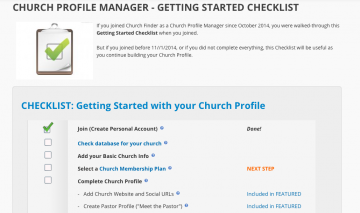 Church Profile Checklist
