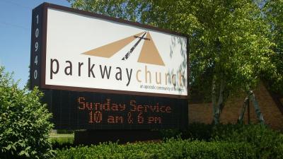 Services on Sunday at 10 am and 6 pm Our digital sign facing Nicholson Rd.