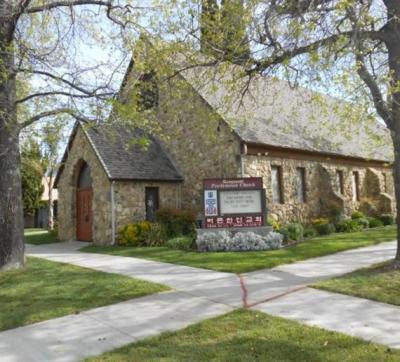 The stone church with a loving heart. Church