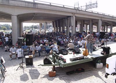 Meets every Sunday except Easter under the IH35-S.4th St bridge. "Black, white and brown, rich and poor, educated in the streets and the university, all service the same God who makes us one."