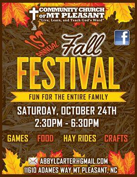 Come join us for family fun! Fall Festival