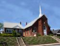 The little red brick church on the hill Exit 10 off I-83 (Loganville)