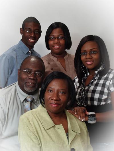 The Ministry first family from bottom right going left: Pastor Deborah, Pastor D G, Matthew, Marshay and Jaleesa McMillion: