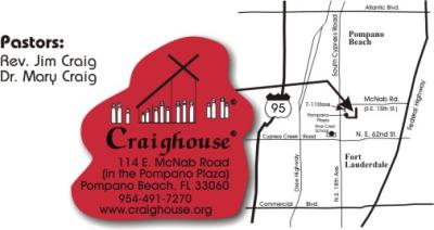 Craighouse Directions Mini map for Mary Craig Ministries Craighouse Christian Fellowship