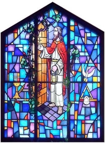 Simply Church - Faith - Family - Friends Stain Glass Window