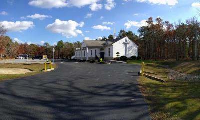 Jersey Shore Baptist Church as seen from Wrangleboro Road