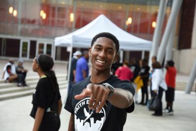 Caleb on of the "Embassy Teens" at our "One Voice" Community Outreach