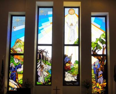 Front of Sanctuary Stain Glass