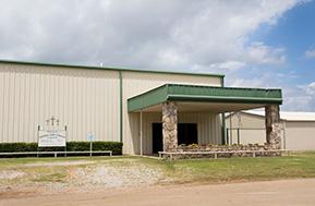 Photo of Church Parking Lot and Front Entrance