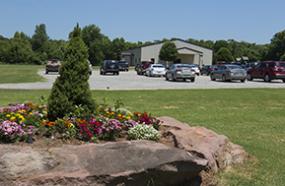 Photo of Church Parking Lot and Front Entrance