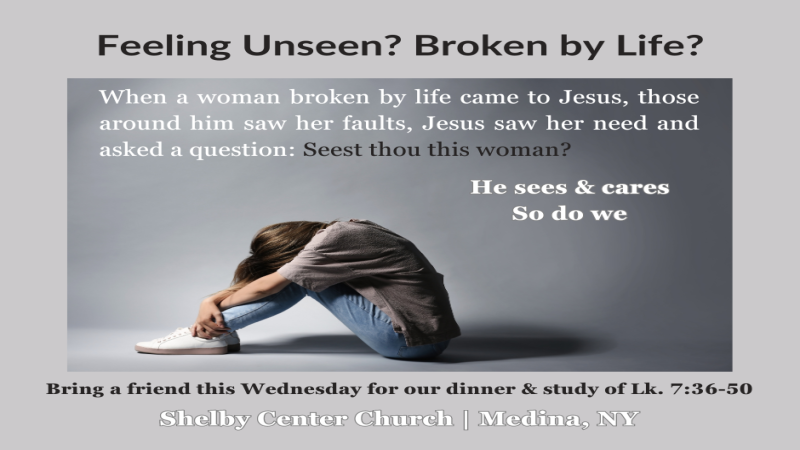 Jesus sees you and cares. So do we.