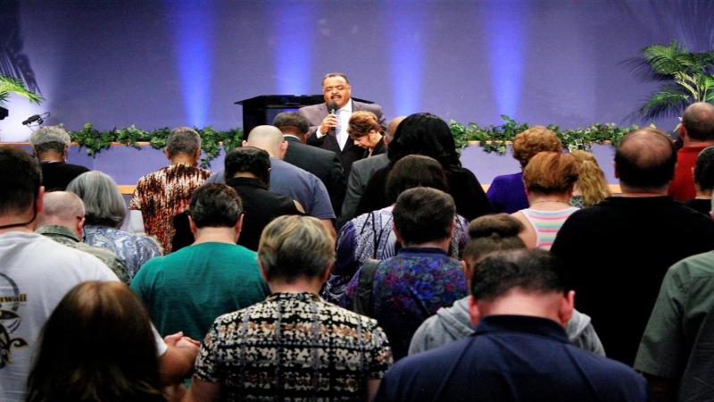 Prayer under the anointing is part of the PCC services...
