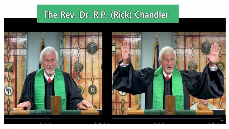 Rev. Dr. Rick Chandler giving the Benediction